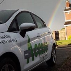 Driving lessons car Hinckley with rainbow